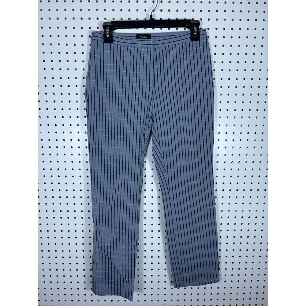 Theory Womens Classic Skinny Blue Midnight Screen Viscose pants size 2